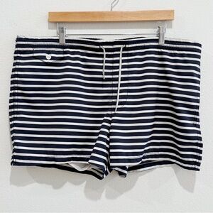 Club Monaco Horizontal Stripes Swimsuit Trunk Size XL